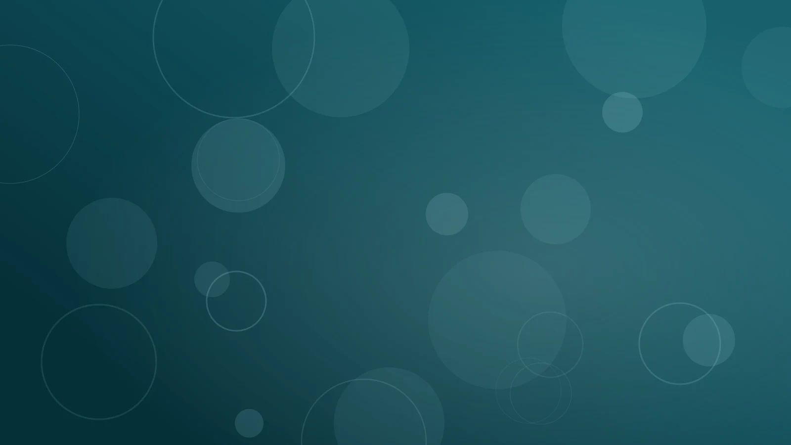Abstract teal background with soft circles of light